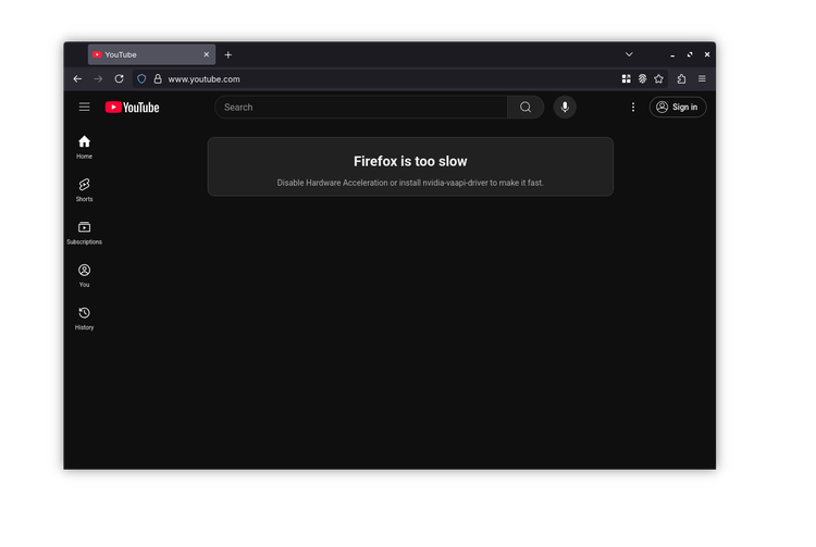 Fix poor Firefox performance when playing video on Linux